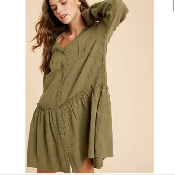 Maeve Anthropologie‎ Katie Textured Utility Tunic Dress - Picture 7 of 7